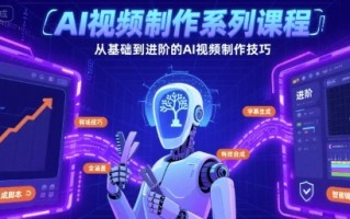 AI视频制作系列课程，从基础到进阶的AI视频制作技巧全涵盖