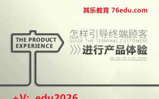 怎样引导终端顾客进行产品体验（2集） mp4高清无水印视频教程网盘免费下载