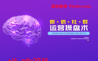 微信社群运营操盘术（4集） mp4高清无水印视频教程网盘免费下载