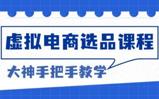 虚拟电商选品课程：解决选品难题，突破产品客单天花板，打造高利润电商