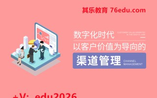 数字化时代以客户价值为导向的渠道管理（7集） mp4高清无水印视频教程网盘免费下载