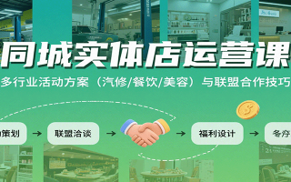 同城实体店运营课：多行业活动方案(汽修/餐饮/美容)与联盟合作技巧