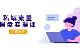 私域流量操盘实操课，从用户调研到成交变现，打造可落地的私域引流策略