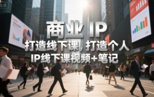 商业IP打造线下课，打造个人 IP线下课视频+笔记