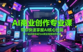 AI商业创作专业课，带你快速掌握AI核心技能，并一站式助你成为AI商业视频创作专家