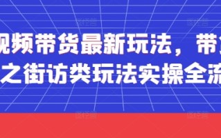 短视频带货最新玩法，带货视频之街访类玩法实操全流程