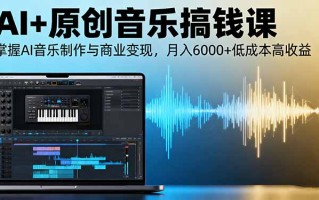 AI+原创音乐搞钱课：掌握AI音乐制作与商业变现，月入6000+低成本高收益