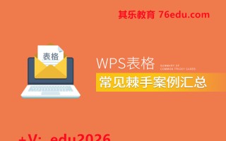 WPS表格常见棘手案例汇总（4集） mp4高清无水印视频教程网盘免费下载