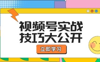 视频号实战技巧大公开：选题拍摄、运营推广、直播带货一站式学习 (无水印