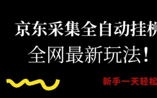 京东采集全自动挂G项目，全网最新玩法新手一天轻松5张【揭秘】