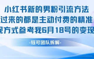 小红书全新男粉引流实操方法，日引流100多精准男粉