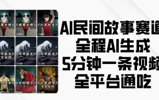 AI民间故事赛道，全程AI生成5分钟一条视频，全平台通吃