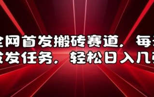 全网首发搬砖赛道，每天发发任务，轻松日入几张【揭秘】