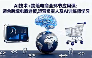 AI技术+跨境电商全环节应用课:适合跨境电商老板,运营负责人及AI训练师学习