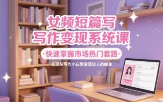女频短篇写作变现系统课，快速掌握市场热门套路，实现从写作小白到变现达人的蜕变