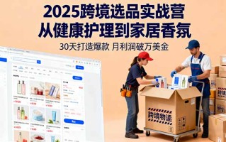 2025跨境选品实战营：从健康护理到家居香氛，30天打造爆款,月利润破万美金