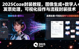 2025Coze封装教程，图像生成+数字人+发票处理，可视化操作与流程封装技术