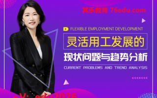 灵活用工发展的现状问题与趋势分析（5集） mp4高清无水印视频教程网盘免费下载