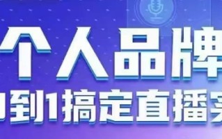个人品牌：从0到1搞定直播实操，用直播为你的个人品牌赋能，六大实操板块，放大个人影响力