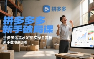拼多多新手破局课，拼多多运营从0到1实操全流程，新手做电商必看