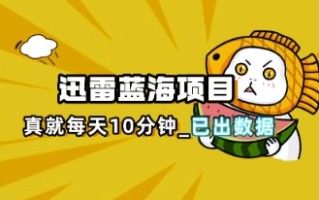 迅雷浏览器项目_真就每天忙活10分钟，完整拆解+热点把控(超详细拆解教程)