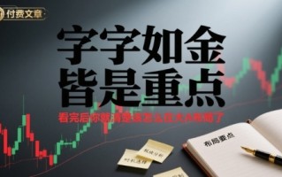 付费文章：字字如金 皆是重点， 看完后 你就清楚该怎么在大A布局了