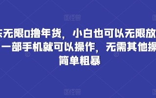 京东无限0撸年货，小白也可以无限放大操作，一部手机就可以操作，无需其他操作，简单粗暴