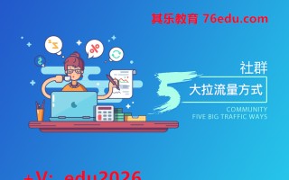 社群5大拉流量方式（2集） mp4高清无水印视频教程网盘免费下载