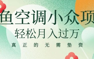 闲鱼卖空调小众项目 轻松月入过万 真正的无需垫资金