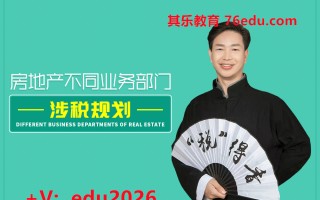 房地产不同业务部门涉税规划（5集） mp4高清无水印视频教程网盘免费下载