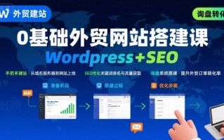 WordPress外贸建站+SEO优化课程，手把手教你从0到1搭建可获得询盘的外贸网站