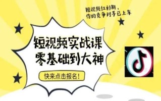 短视频零基础落地实操训练营，短视频实战课零基础到大神