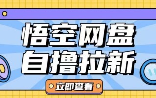 全网首发悟空网盘云真机自撸拉新项目玩法单机可挣10.20不等