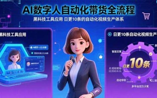 AI数字人自动化带货全流程：黑科技工具应用 日更10条的自动化视频生产体系