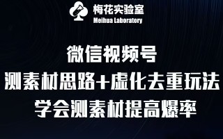 视频号连怼技术-测素材思路和上下虚化去重玩法-梅花实验室社群专享