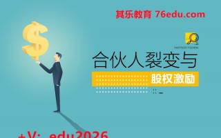合伙人裂变和股权密码（3集） mp4高清无水印视频教程网盘免费下载