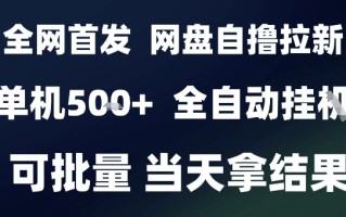 2025最新九月网盘自撸拉新，全自动运行，解放双手，日入5张+，小白可玩，批量操作【揭秘】
