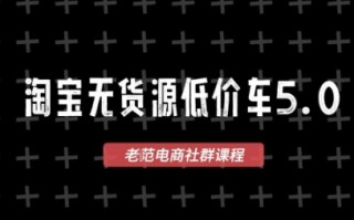 淘宝无货源价车5.0，​2025最新VIP淘宝无货源课程，1688代发，蓝海选品，零成本创业首选(更新)