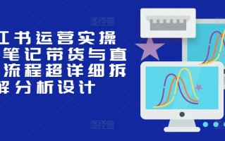 小红书运营实操课，笔记带货与直播，流程超详细拆解分析设计
