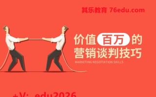价值百万的营销谈判技巧（7集） mp4高清无水印视频教程网盘免费下载