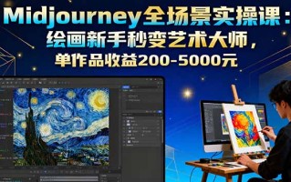 Midjourney全场景实操课：绘画新手秒变艺术大师，单作品收益200-5000元