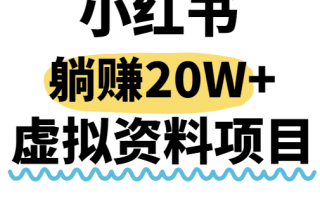 小红书操作虚拟资料，搬运工模式躺挣20W+，互联网的低成本路子！