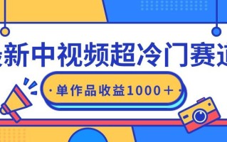(9275期)最新中视频超冷门赛道，轻松过原创，单条视频收益1000＋