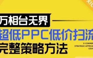 【2024新版】万相台无界，超低PPC低价扫流完整策略方法，店铺核心选款和低价盈选款方法