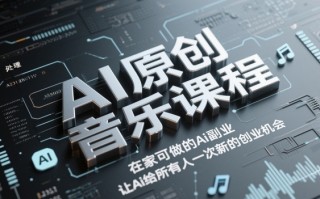 AI原创音乐课程，在家可做的Ai副业，让Ai给所有人一次新的创业机会