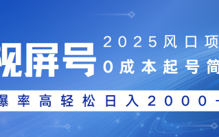2025风口项目，视频号带货，起号简单，爆率高轻松日入2000+