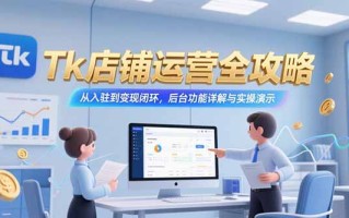 Tk店铺运营全攻略，从入驻到变现闭环，后台功能详解与实操演示