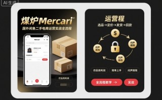 煤炉Mercari国外闲鱼二手电商运营实战全流程，仿品高利润，简单上手，闷声搞钱