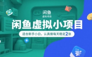 闲鱼虚拟小项目，操作简单，适合新手小白，认真做每天稳定2张