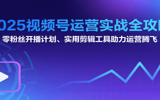 2025视频号运营实战全攻略：零粉丝开播计划、起号到到变现思维逻辑方法